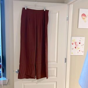 Cuyana Silk Pants XL Burnt Orange